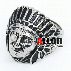 2012 American indian design stainless steel ring