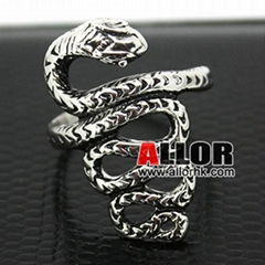  snake design stainless steel ring