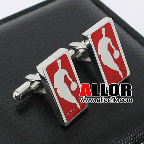 NBA Logo design enamel stainless steel cufflink