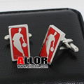 NBA Logo design enamel stainless steel cufflink 2