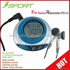 FM radio pedometer