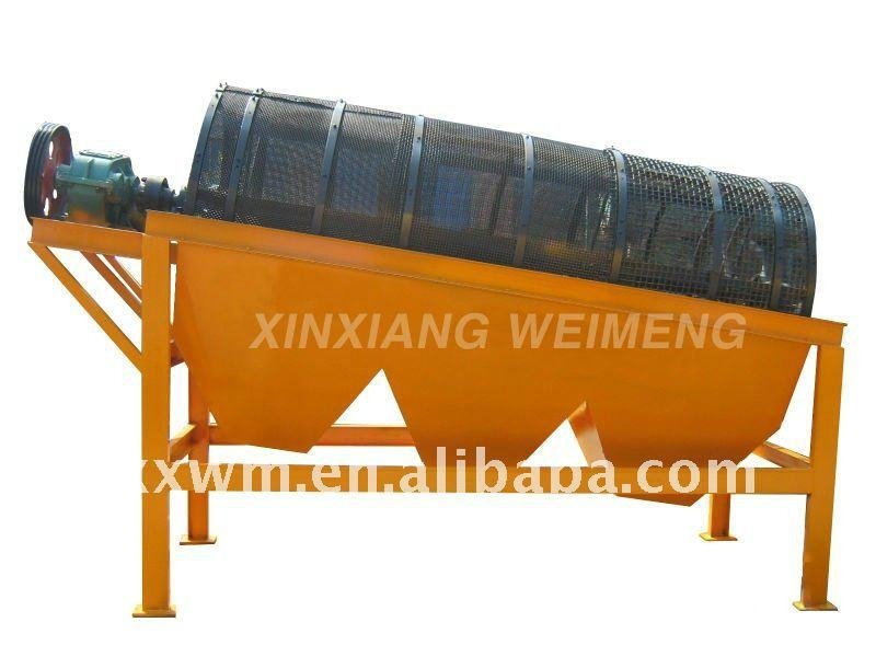Mining trommel screen for separating waste  2