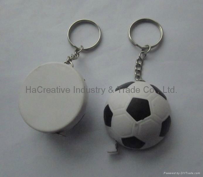 Football shape Tape measure with key ring 2