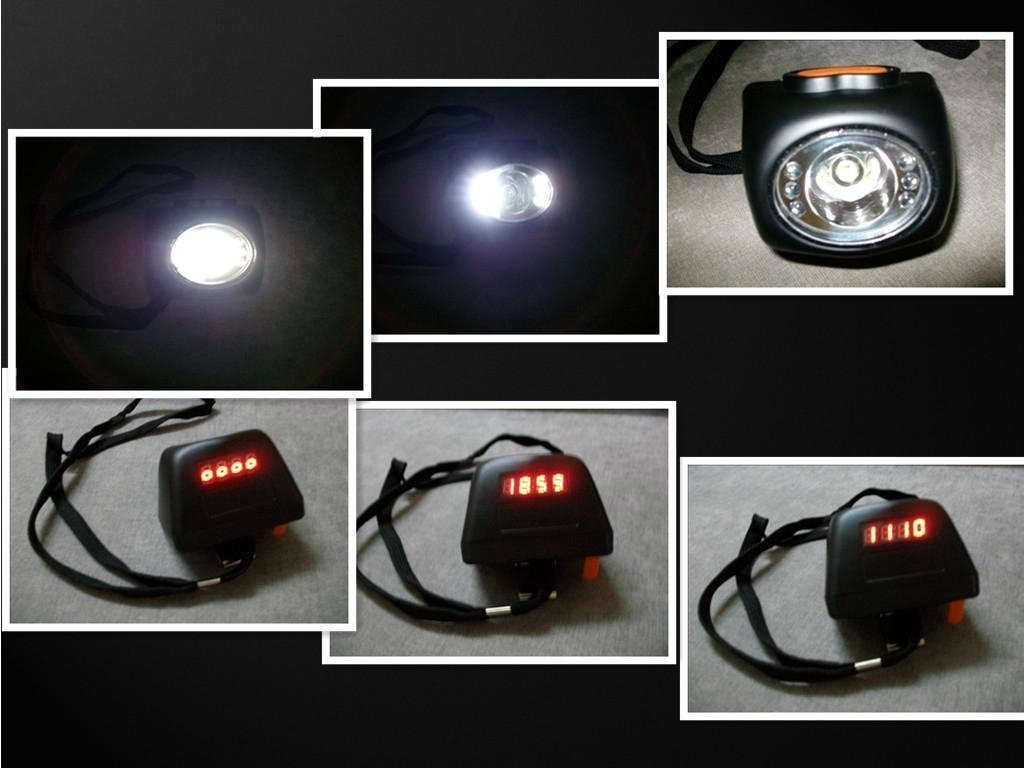 LED cordless digital display mining cap lamp 5