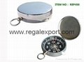 Pocket brass compass keychain promotion