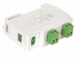 DIN-rail style signal surge protection device