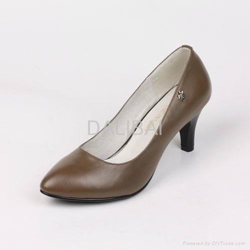 2012 Fashion ladies khaki high heels dress shoes 5