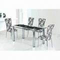 Glass Dining Table and Chair Set 1