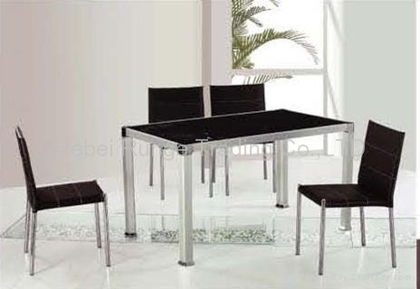 Glass Dining Table and Chair Set 5