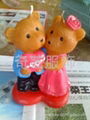 Loving couple bear candle 1