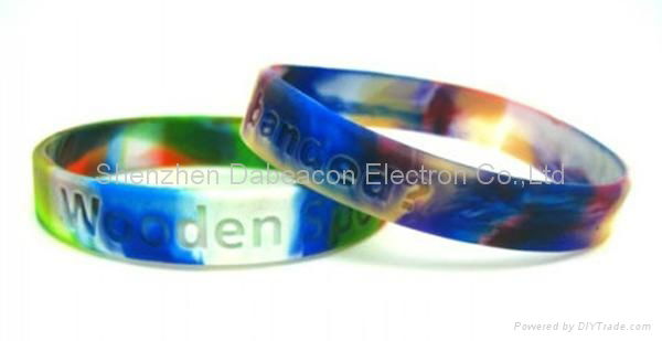 Colorful silicon rubber fashion wristband bracelets custom wristband 2