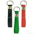 Silicon rubber bracelet with keychain