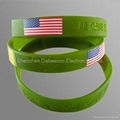 Silicone bracelets for men with debossed logo wristband custom 1