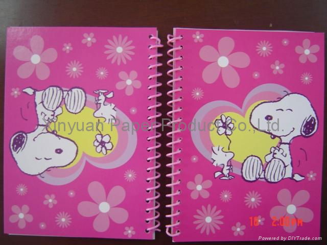 Cute hard cover spiral notebook with animal cover