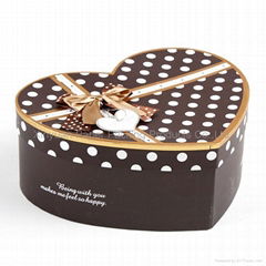 Heart shape hard cardboard gift box