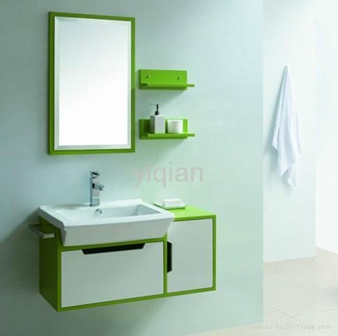 attractive wall hang mirrored modern bathroom cabinet 1