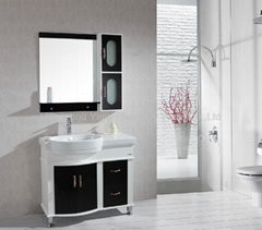 free standing mirrored european bathroom cabinet