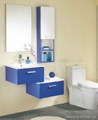 European design high gloss wall mounted PVC bathroom cabinet