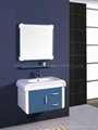 European design high gloss wall mounted PVC bathroom cabinet 2