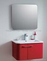 European design high gloss wall mounted PVC bathroom cabinet 3