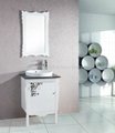 white free standing mirror design soild bathroom furniture 4