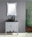 white free standing mirror design soild bathroom furniture 5