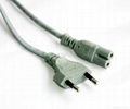 Small Europe  standard plug power cord  1