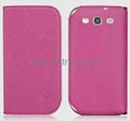 2012 New desing PU leather case cover for Samsung i9300 i9308 4