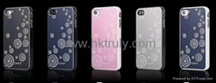 New Circle design Aluminum+PC Case Cover for iPhone 4S