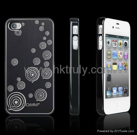 New Circle design Aluminum+PC Case Cover for iPhone 4S 2