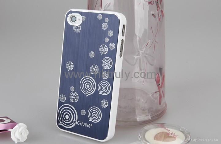 New Circle design Aluminum+PC Case Cover for iPhone 4S 3