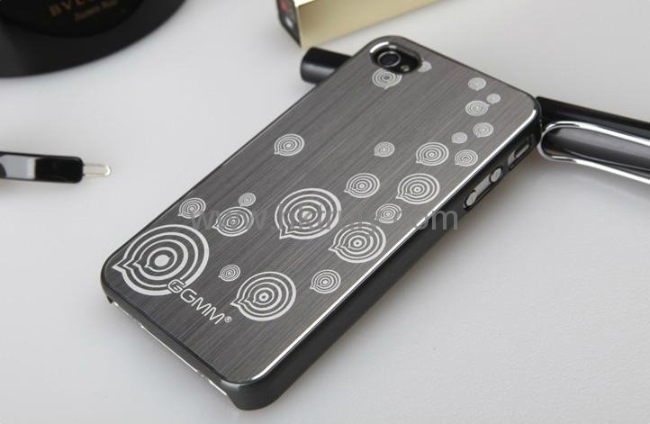 New Circle design Aluminum+PC Case Cover for iPhone 4S 5