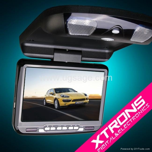 CR903: 9" car roof audio monitor with built-in IR