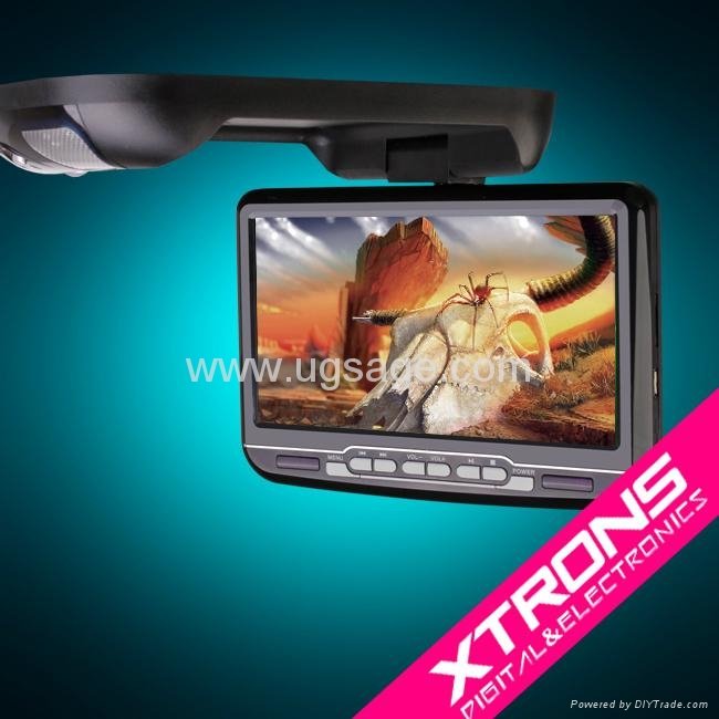 CR903: 9" car roof audio monitor with built-in IR 3