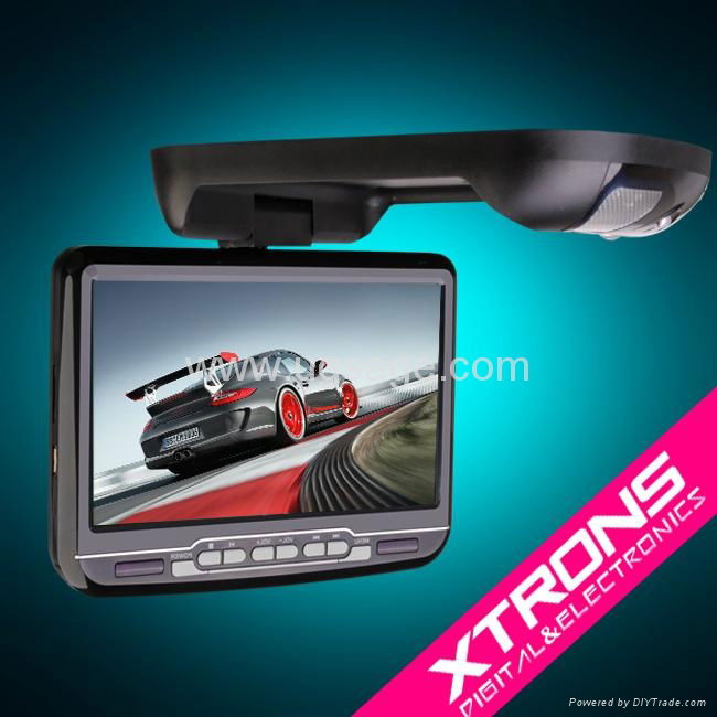 CR903: 9" car roof audio monitor with built-in IR 5