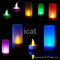 LED Candle Colorful Romantic Candle Lamp Sound Control Candle light Free Shiping 1