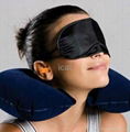 U-Shaped Pillow Travel Sleep Air Neck Pillow Blinder Ear Plug Free Shipping 1