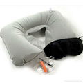 U-Shaped Pillow Travel Sleep Air Neck Pillow Blinder Ear Plug Free Shipping 4