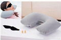 U-Shaped Pillow Travel Sleep Air Neck Pillow Blinder Ear Plug Free Shipping 5