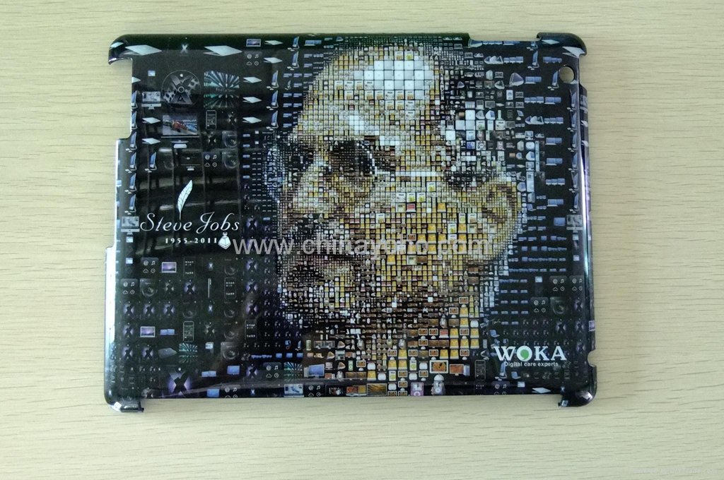 Steve Jobs Statue PC Protective design leather Case for New IPad 3