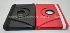 rotary circle leahter case for kindle fire talbet