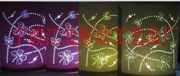 Nice design Acrylic mirror ornaments with LED colorful light