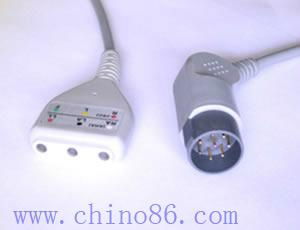 Nihon Kohden three lead ECG trunk cable