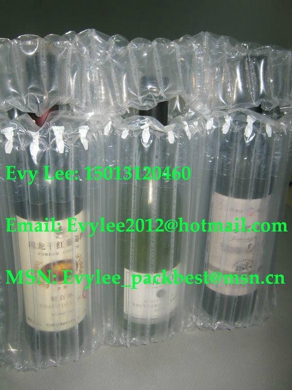 2012 Hot sale Inflatable PE column air bag for 750ml Red wine bottle packaging 