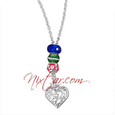 European Stackable Necklace With Heart Pandent Wholesale 2