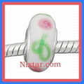 European Glass Bead With Silver Plated Core Wholesale 1