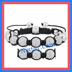 Crystal Beads And Alloy Beads Macrame Bracelet Wholesale