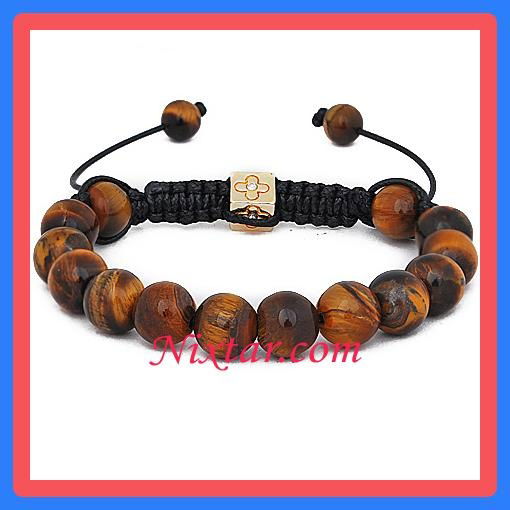 Tiger Eye Beads Macrame Bracelet Wholesale