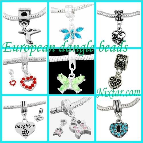 Heart Lock With Key Shape European Bead Wholesale 3