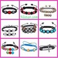 Hematite Beads And Crystal Beads Macrame Bracelet Wholesale 2